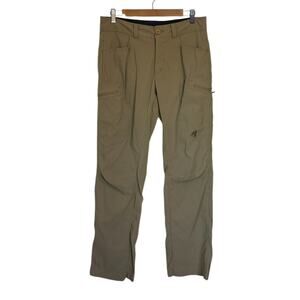 Eddie Bauer Guide Pro Pants Men 32 Khaki Gorpcore Hiking Trail Outdoor Stretch